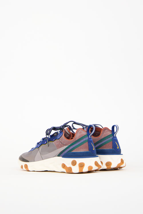 Nike Blue 
Brown React 87 Sneaker