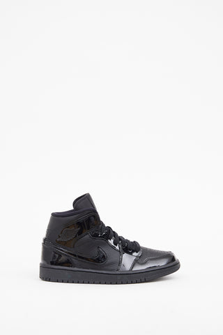 Nike Black Air Jordan 1 Mid Sneaker