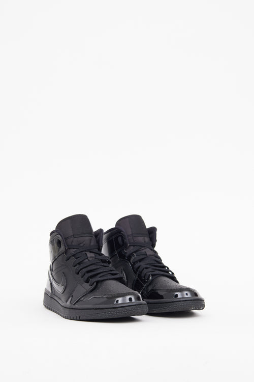 Nike Black Air Jordan 1 Mid Sneaker