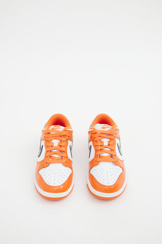 Nike Orange 
White Dunk Low Sneakers