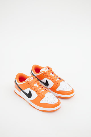 Nike Orange 
White Dunk Low Sneakers