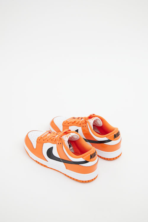 Nike Orange 
White Dunk Low Sneakers