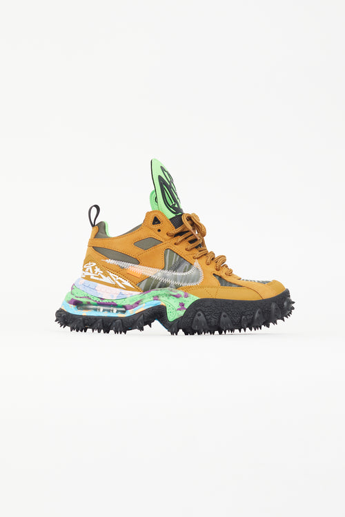 Nike X Off White Brown 
Multicolour Terraforma Chunky Sneaker