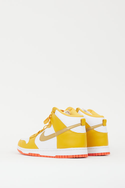 Nike Yellow 
White Dunk High Retro Sneaker