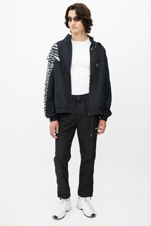 Nike x Acronym Black 
White Convertible Zip Jacket