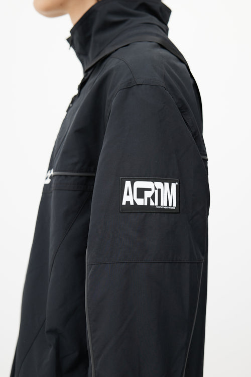 Nike x Acronym Black 
White Convertible Zip Jacket