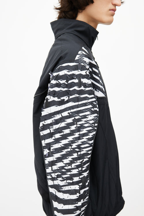 Nike x Acronym Black 
White Convertible Zip Jacket