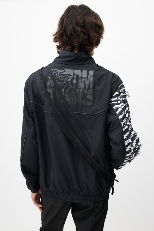 Nike x Acronym Black 
White Convertible Zip Jacket