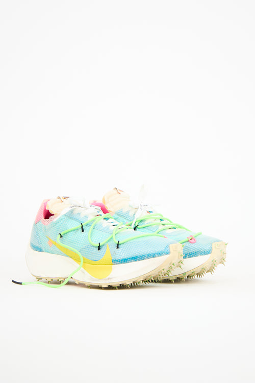 Off-White X Nike Blue Textile Vapor Street Sneaker