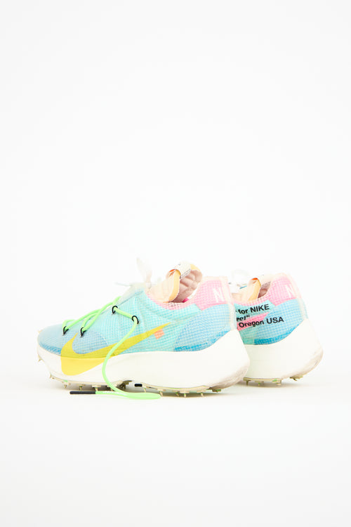 Off-White X Nike Blue Textile Vapor Street Sneaker