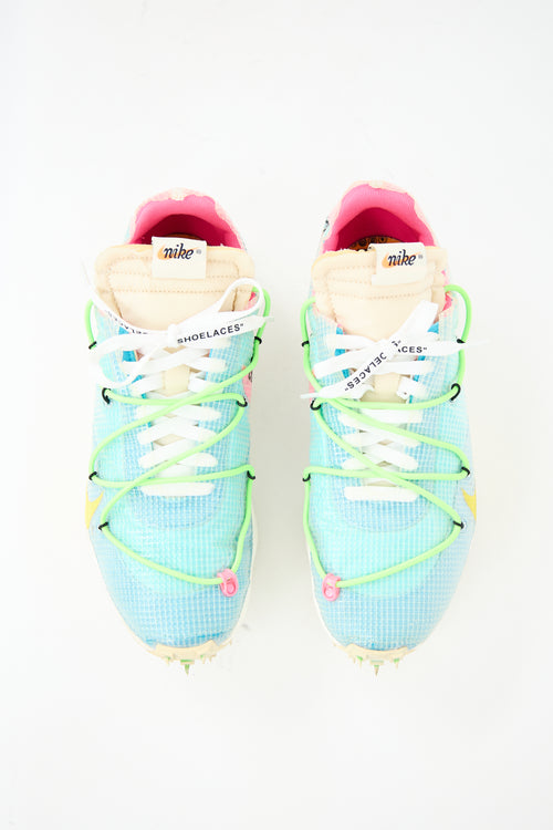 Off-White X Nike Blue Textile Vapor Street Sneaker