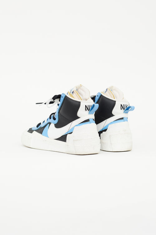 Nike x Sacai Black 
Blue Blazer Mid Sneaker