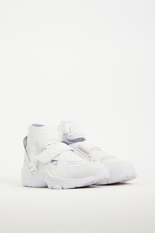 Comme des Garçons X Nike White Leather Carnivore Sneaker