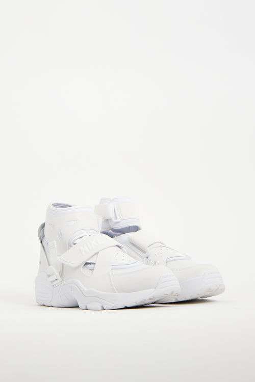 Comme des Garçons X Nike White Leather Carnivore Sneaker