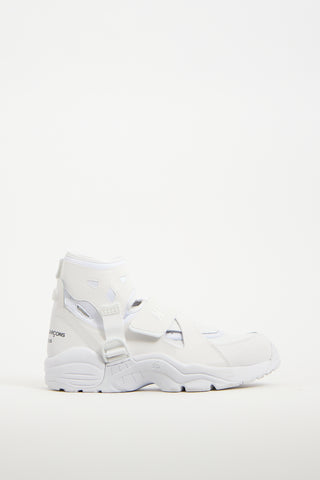 Comme des Garçons X Nike White Leather Carnivore Sneaker