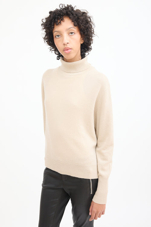 Nili Lotan Beige Cashmere Knit Turtleneck