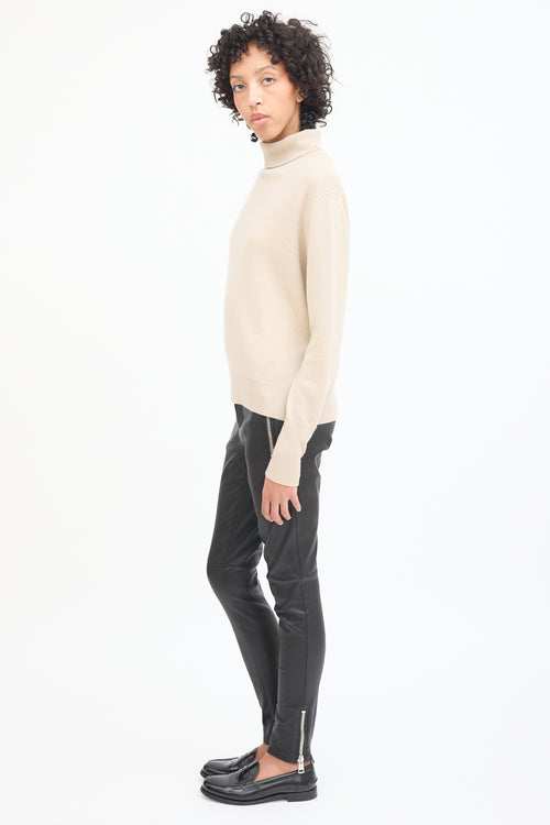 Nili Lotan Beige Cashmere Knit Turtleneck