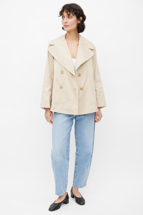 Nili Lotan Beige Double Breasted Jacket