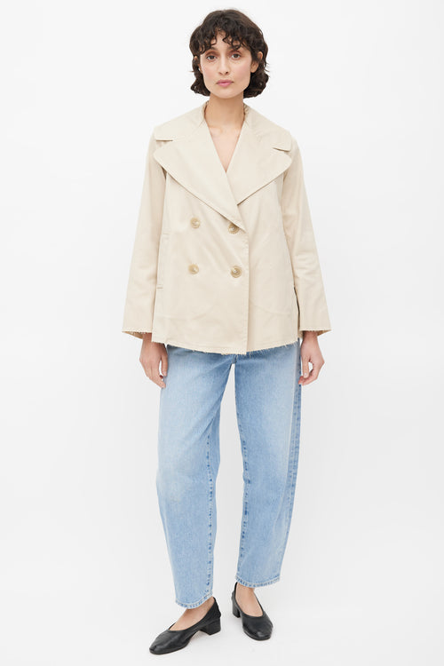 Nili Lotan Beige Double Breasted Jacket