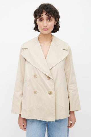 Nili Lotan Beige Double Breasted Jacket