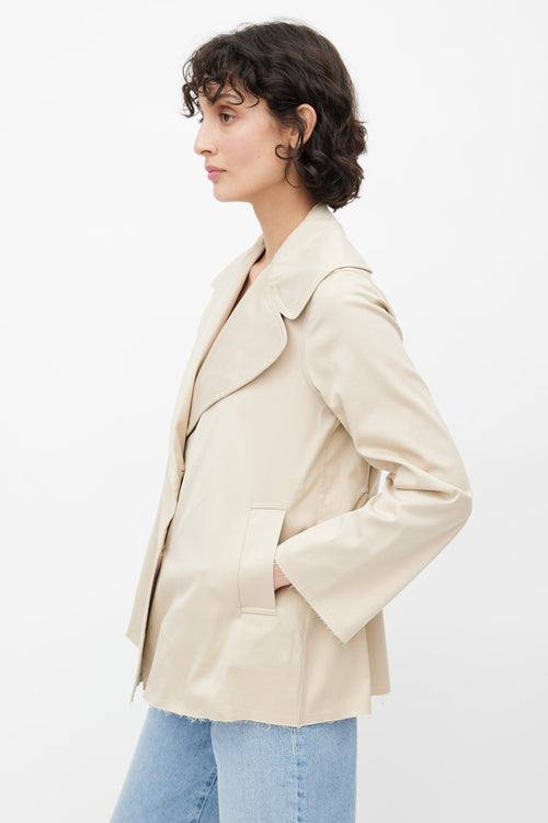 Nili Lotan Beige Double Breasted Jacket