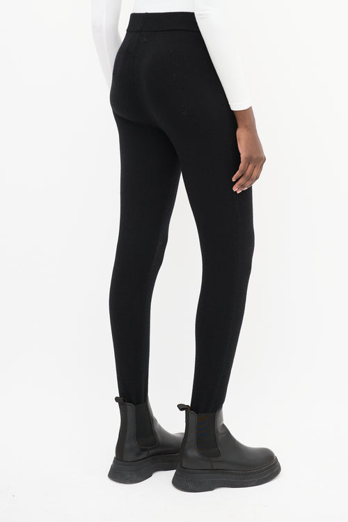 Nili Lotan Black Cashmere Stirrup Pant