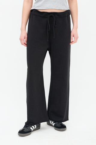 Nili Lotan Black Straight Leg Sweatpant