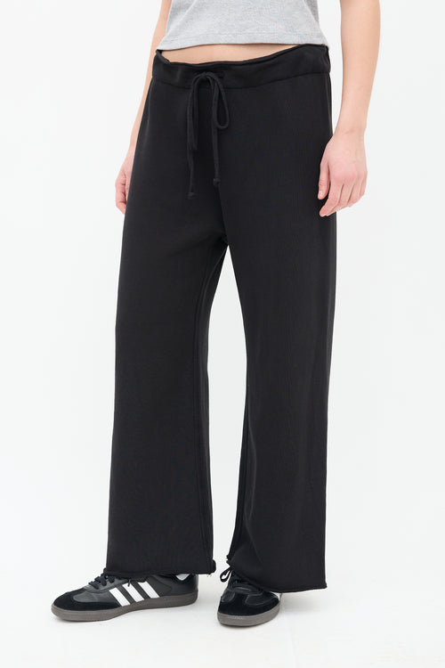 Nili Lotan Black Straight Leg Sweatpant