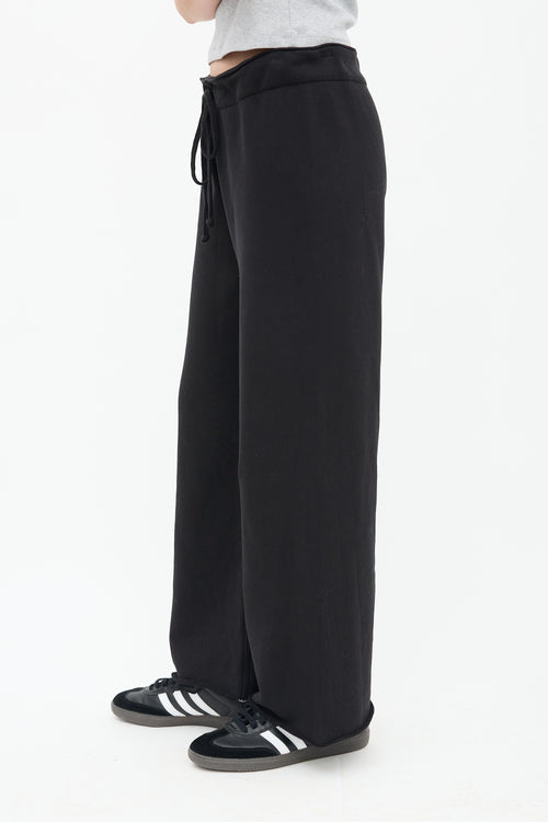 Nili Lotan Black Straight Leg Sweatpant