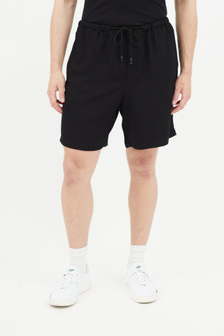 Nili Lotan Black Warren Drawstring Short