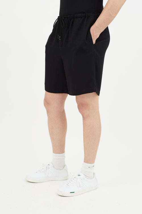 Nili Lotan Black Warren Drawstring Short