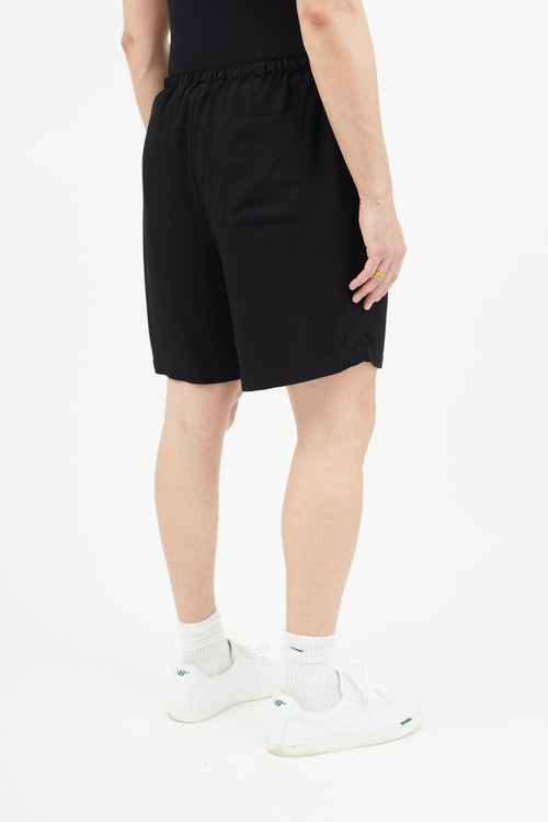 Nili Lotan Black Warren Drawstring Short