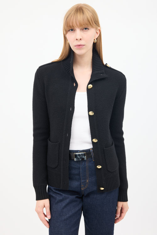 Nili Lotan Black Wool 
Cashmere Kala Cardigan