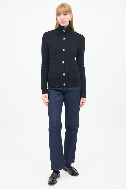 Nili Lotan Black Wool 
Cashmere Kala Cardigan