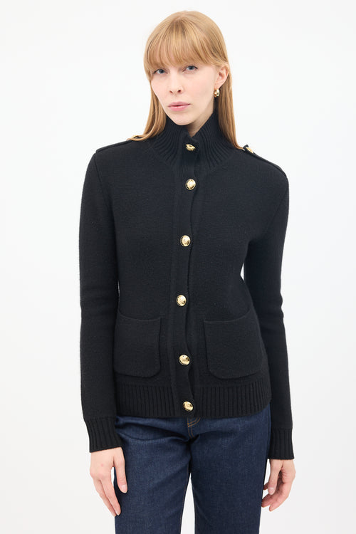 Nili Lotan Black Wool 
Cashmere Kala Cardigan