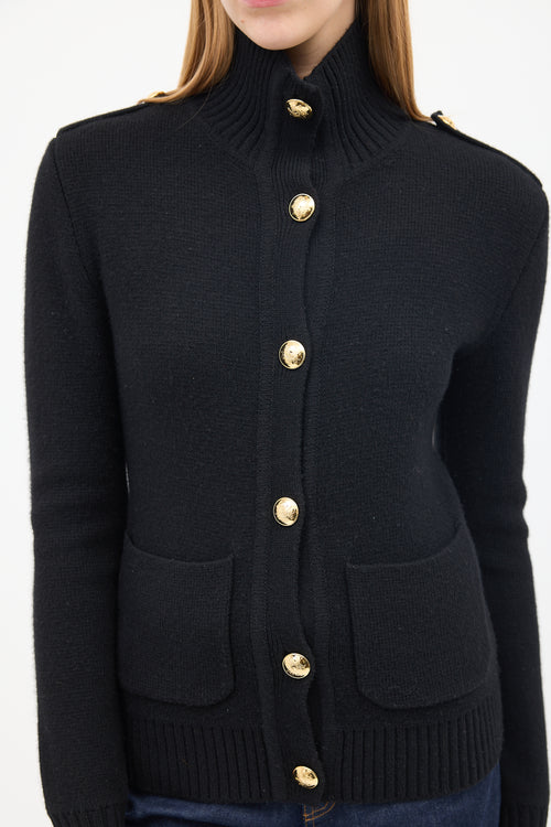 Nili Lotan Black Wool 
Cashmere Kala Cardigan