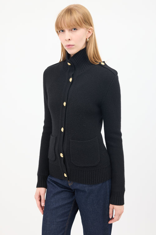 Nili Lotan Black Wool 
Cashmere Kala Cardigan