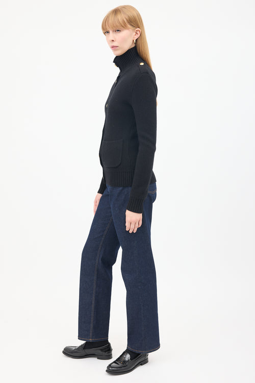 Nili Lotan Black Wool 
Cashmere Kala Cardigan