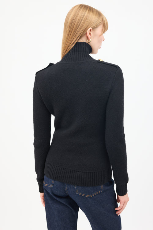 Nili Lotan Black Wool 
Cashmere Kala Cardigan