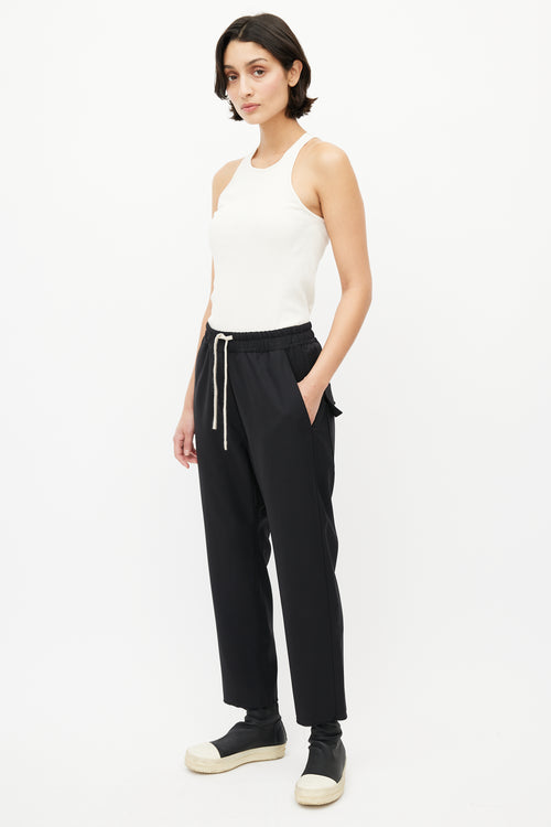 Nili Lotan Black Wool Drop Seat Trouser