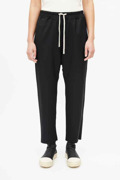 Nili Lotan Black Wool Drop Seat Trouser