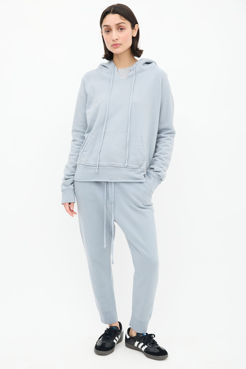 Nili Lotan Blue Distressed Sweatsuit