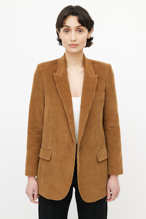 Nili Lotan Brown Corduroy Diane Blazer