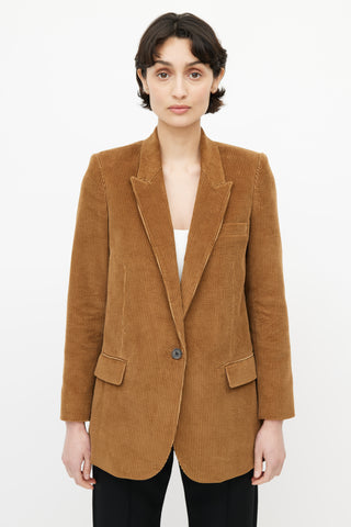 Nili Lotan Brown Corduroy Diane Blazer