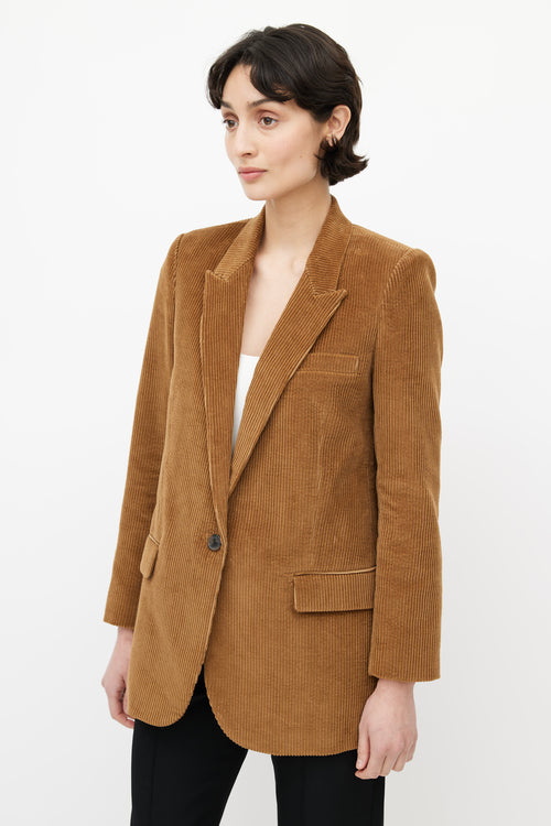 Nili Lotan Brown Corduroy Diane Blazer