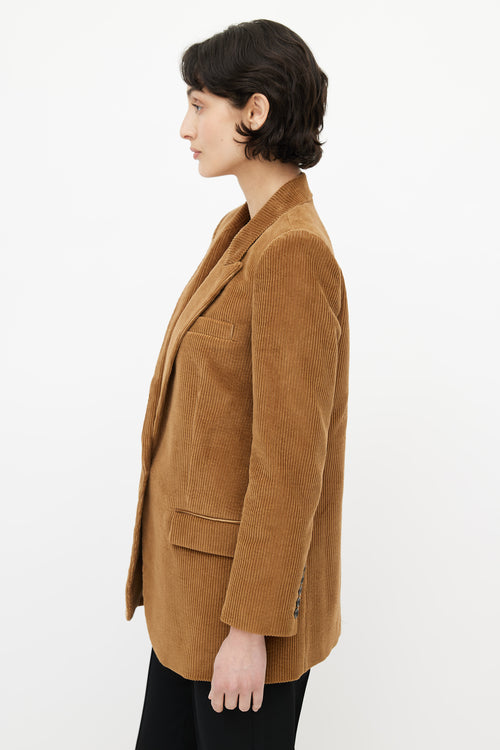 Nili Lotan Brown Corduroy Diane Blazer