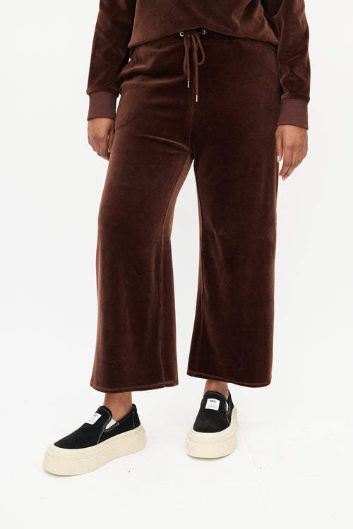 Nili Lotan Brown Velour Co-Ord Set