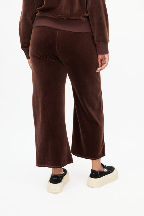 Nili Lotan Brown Velour Co-Ord Set