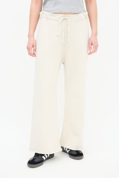 Nili Lotan Cream Straight Leg Sweatpant