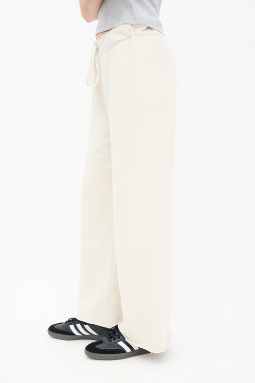 Nili Lotan Cream Straight Leg Sweatpant